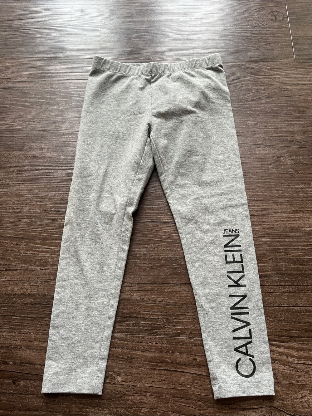 Calvin Klein Girls Gray Leggings Size 6